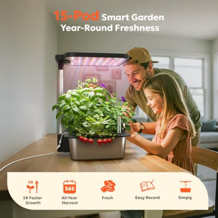 Indoor herb garden kit with 15 - đánh giá và giá Indoor Herb Garden Kit