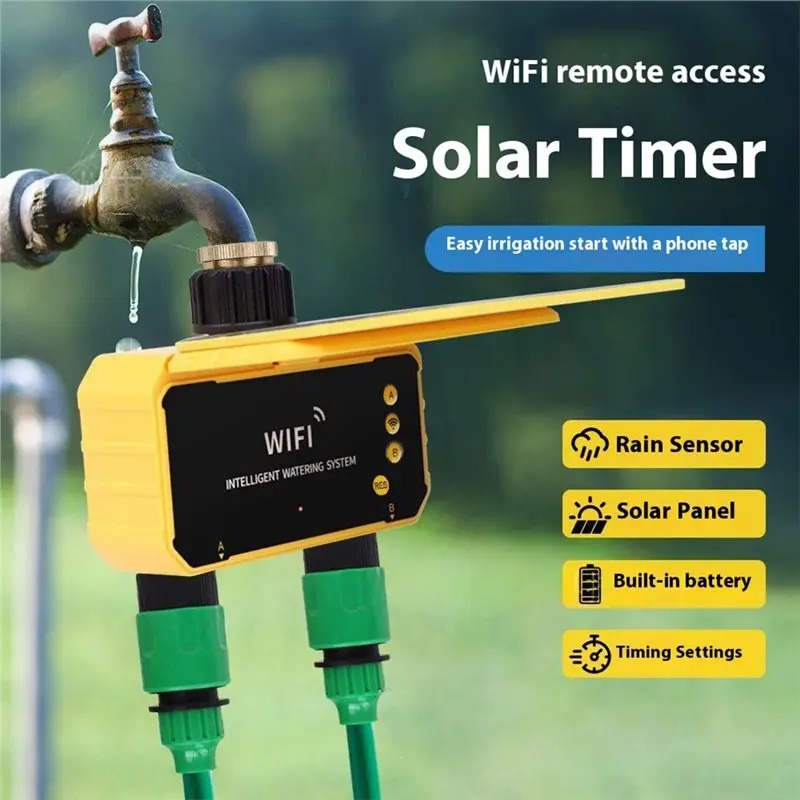 1/2 Outlets WIFI Solar Irrigat - đánh giá và giá Smart Garden Valve