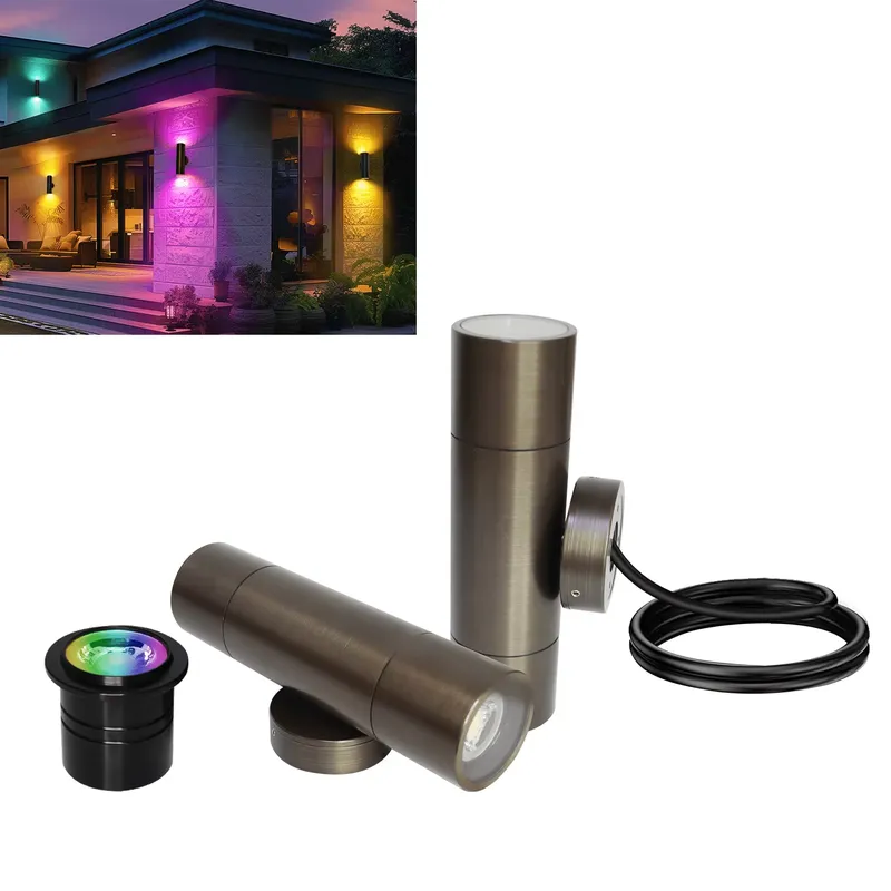 Durable Brass Outdoor LED Wall - đánh giá và giá Smart Garden