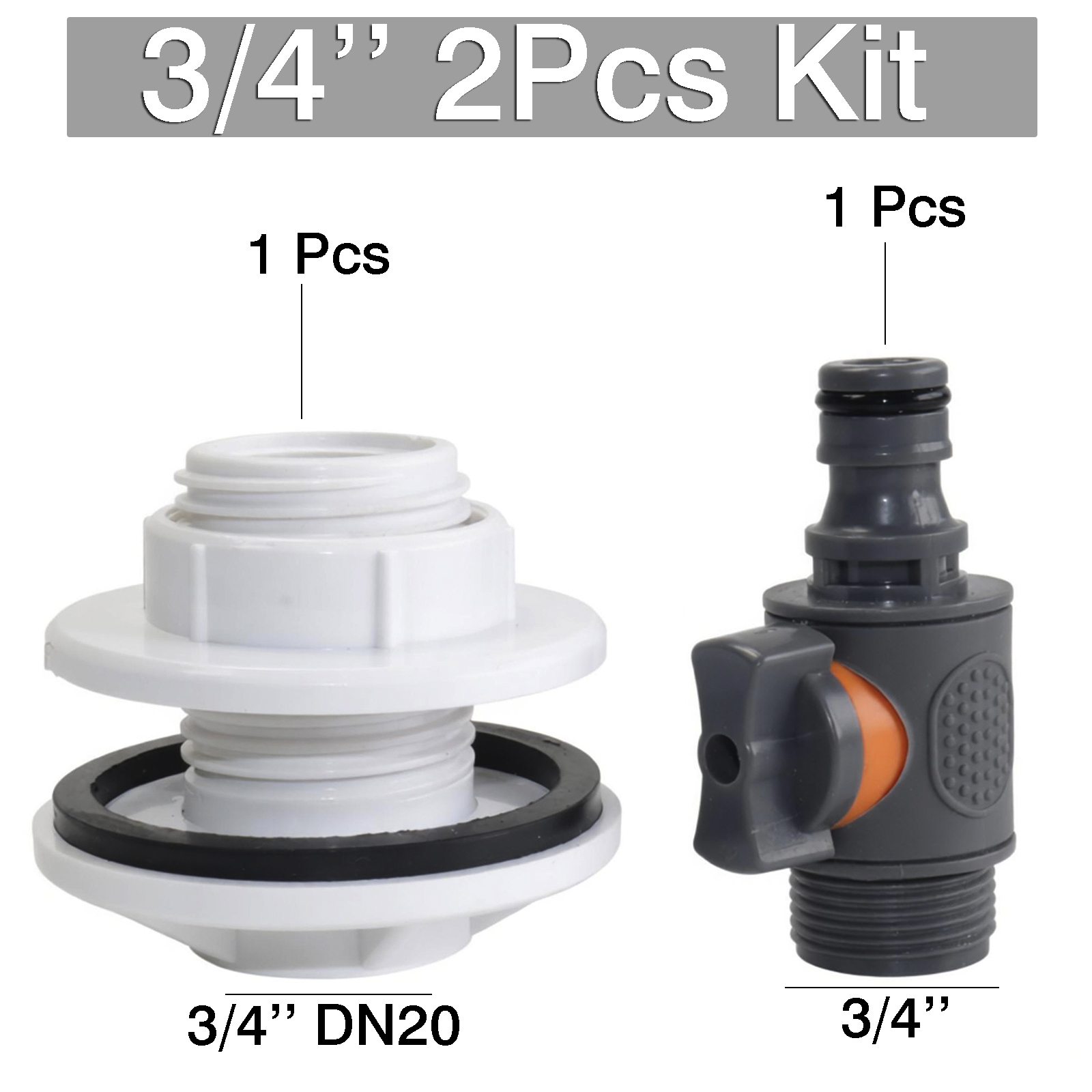 2Pcs 3/4 '' set 1Pc IBC water  - đánh giá và giá Smart Garden Valve