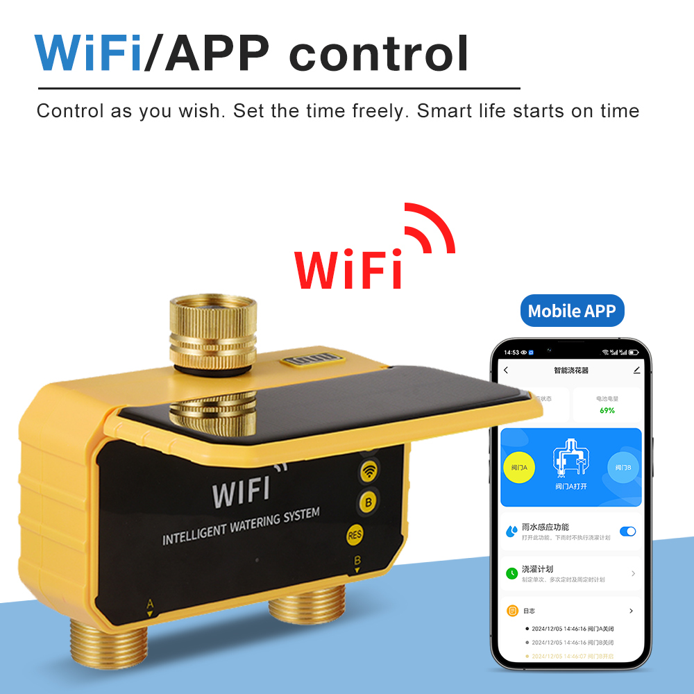 WiFi Solar Water Timer 1/2/4 O - đánh giá và giá Smart Garden Water Timer