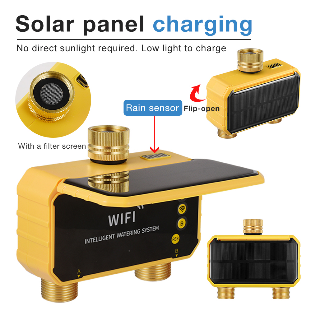 WiFi Solar Water Timer 1/2/4 O - đánh giá và giá Smart Garden Water Timer