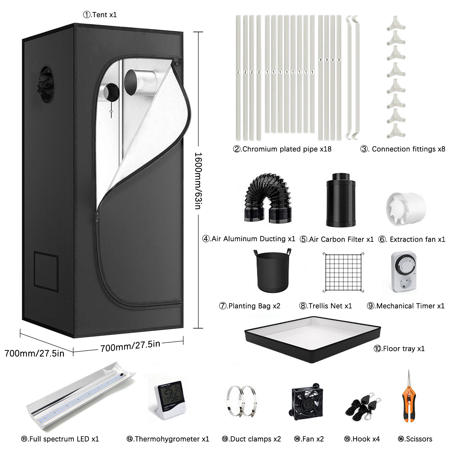 4x4 Grow Tent Complete Kit LED - đánh giá và giá Grow Tent Complete Kit