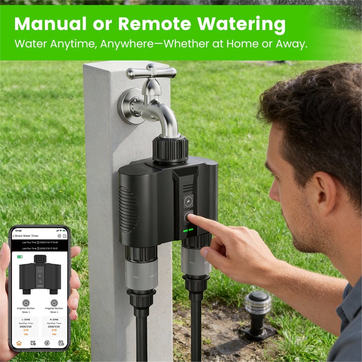 Y17A 1 Set WiFi Water Timer fo - đánh giá và giá Smart Garden