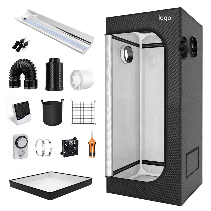 Factory Customized 600d Mylar  - đánh giá và giá Grow Tent Complete Kit